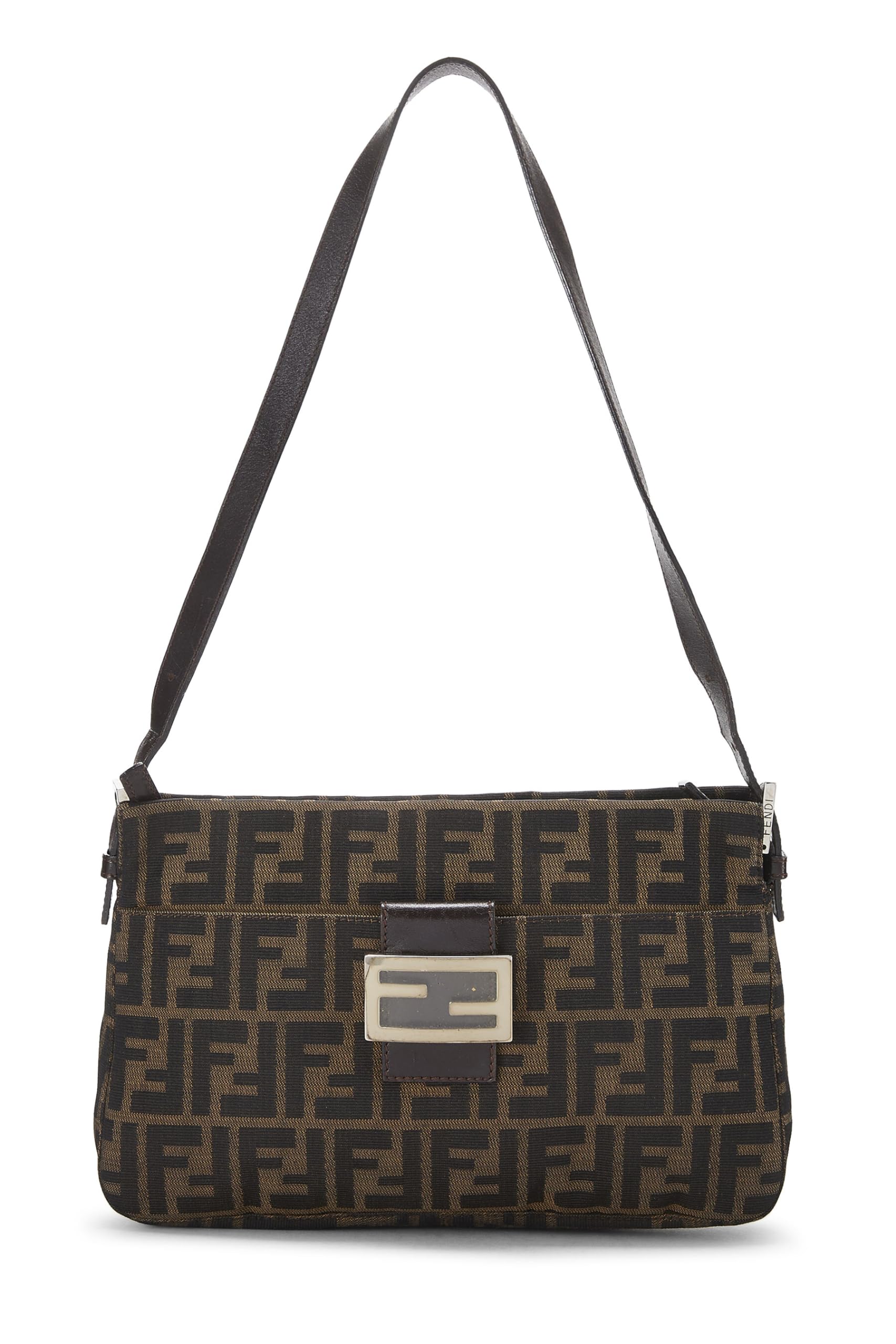 Fendi,  Brown Zucca Canvas Shoulder Bag, Brown