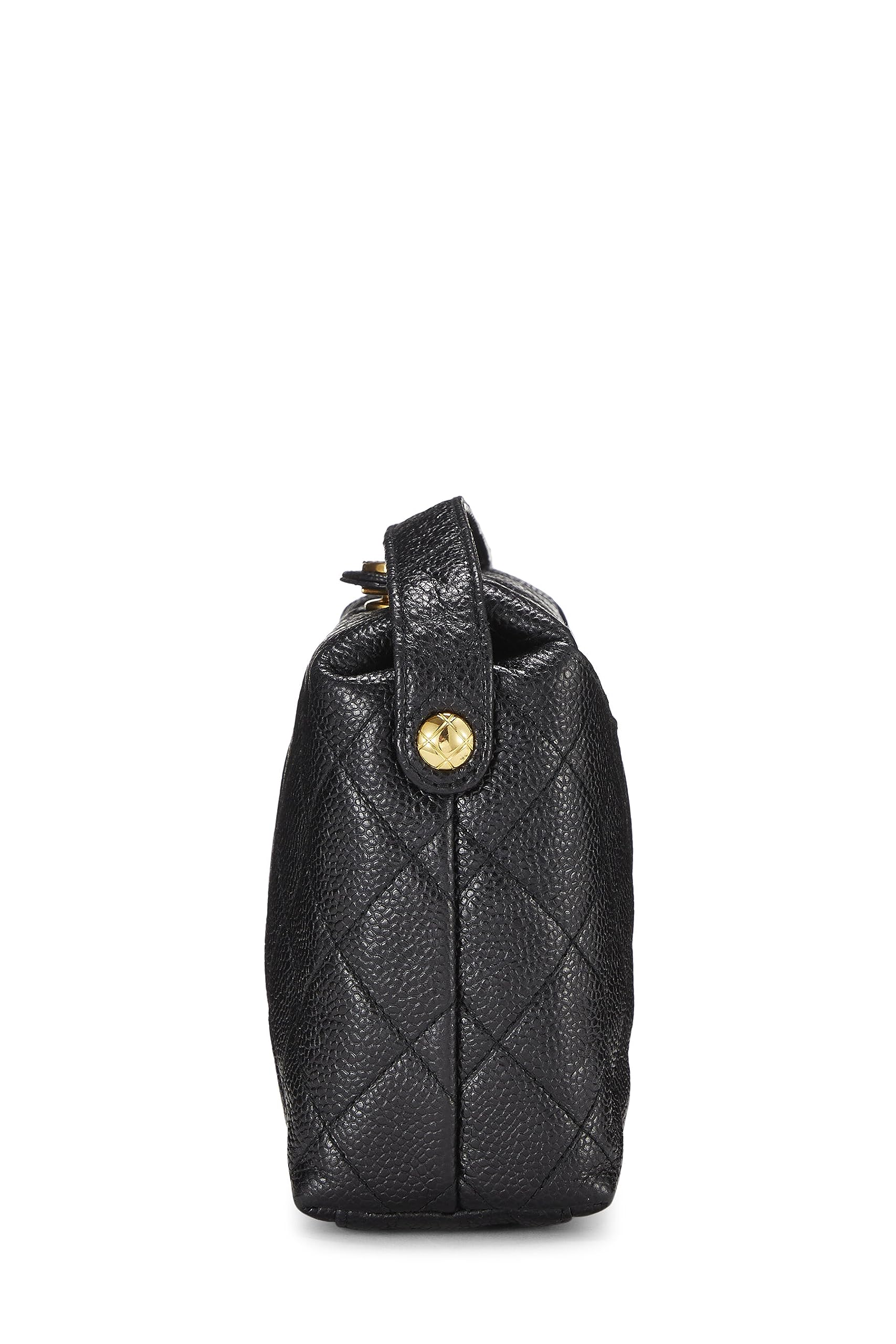 Chanel,  Black Caviar Shoulder Bag, Black