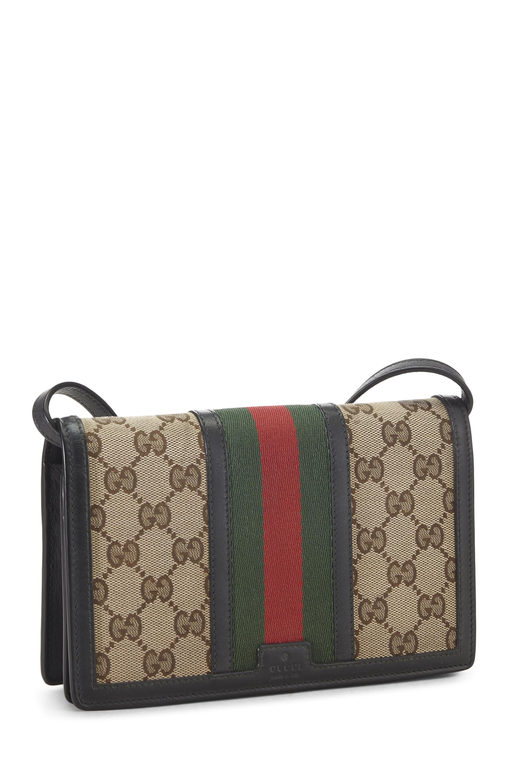 Gucci,  Original Gucci Canvas Web Crossbody, Brown