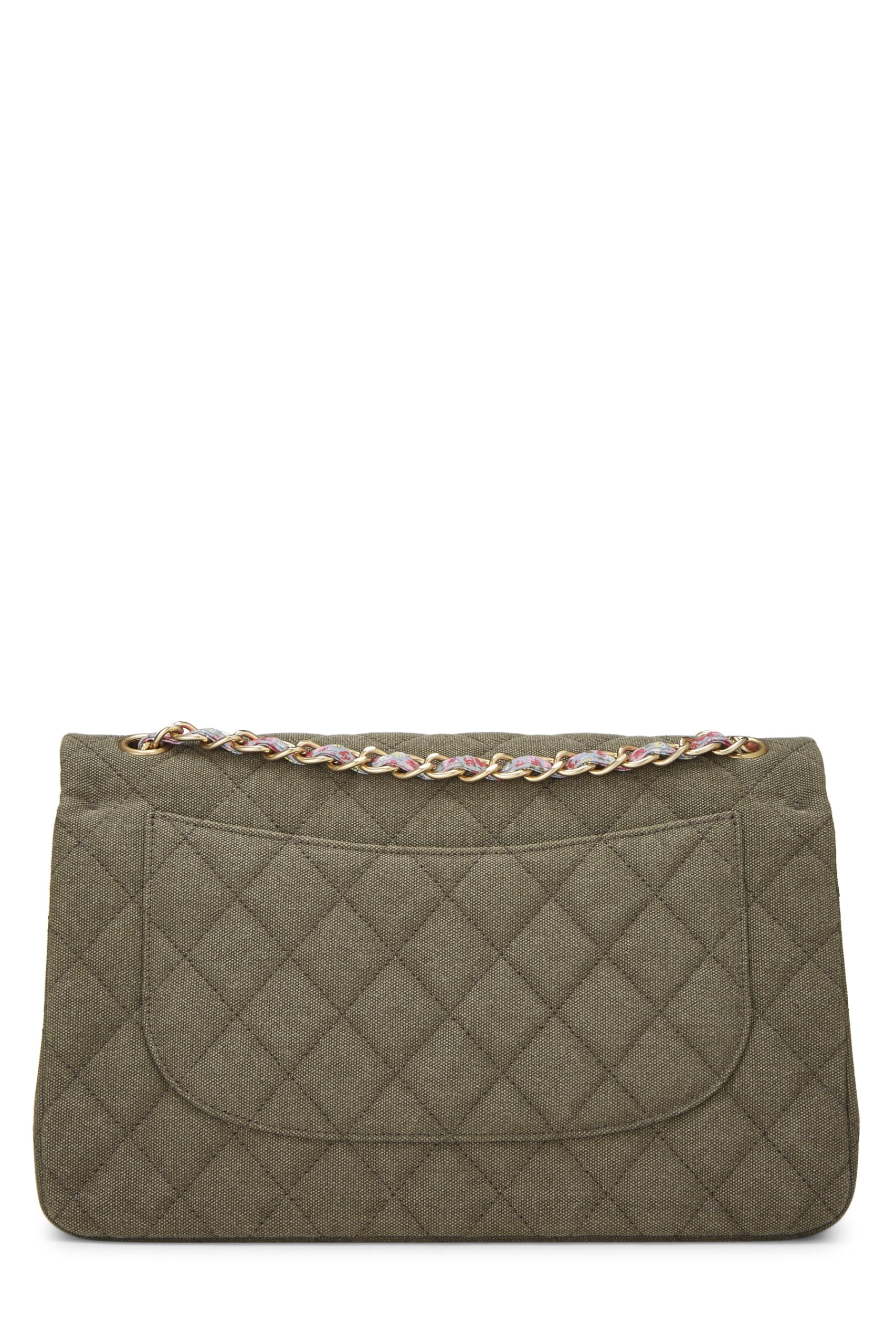 Chanel,  Paris-Cuba Green Quilted Charms Classic Double Flap Jumbo, Green