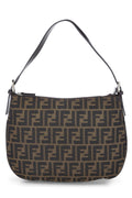 Fendi,  Brown Zucca Canvas Shoulder Bag, Brown