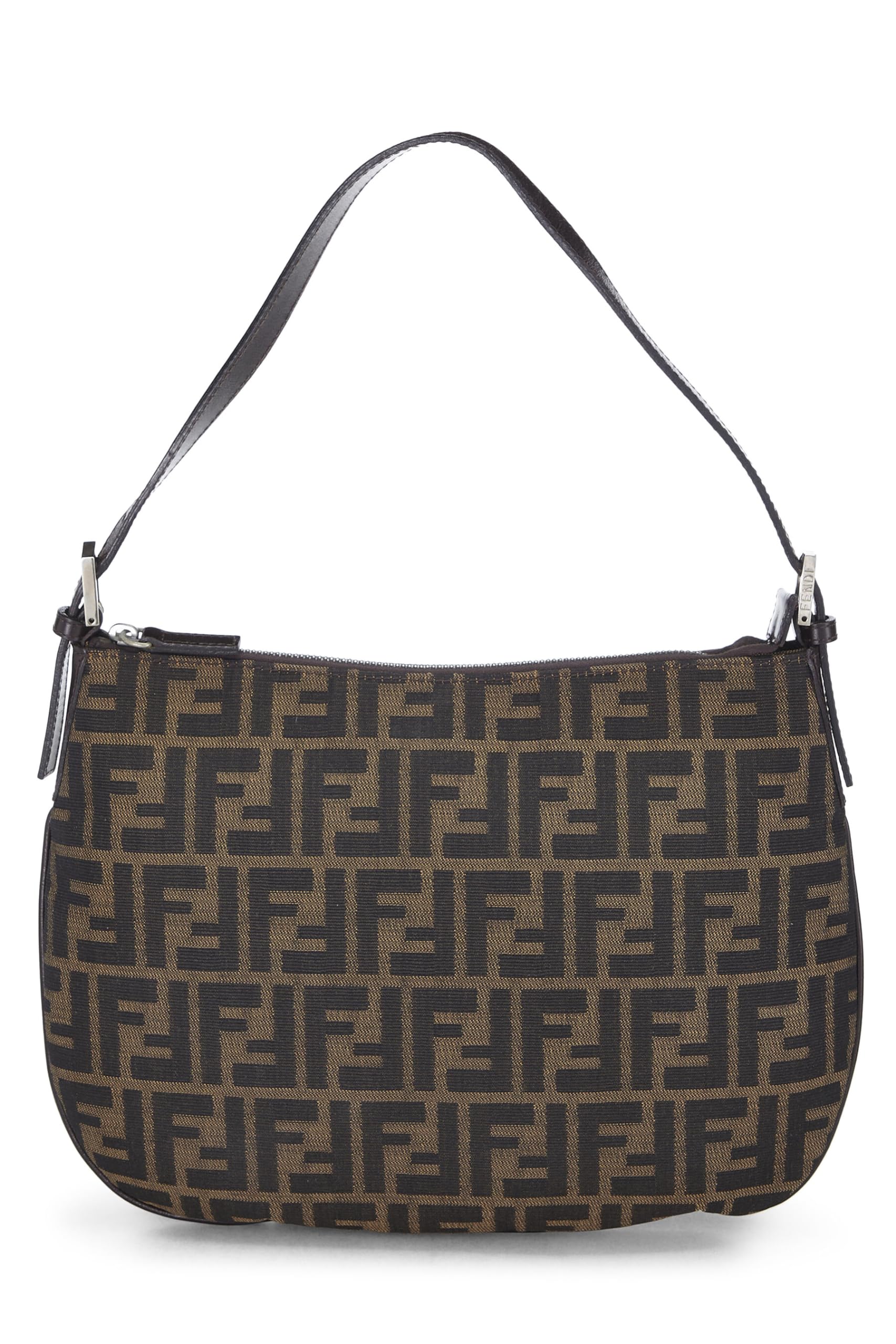 Fendi,  Brown Zucca Canvas Shoulder Bag, Brown
