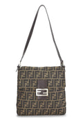 Fendi,  Brown Zucca Canvas Shoulder Bag, Brown