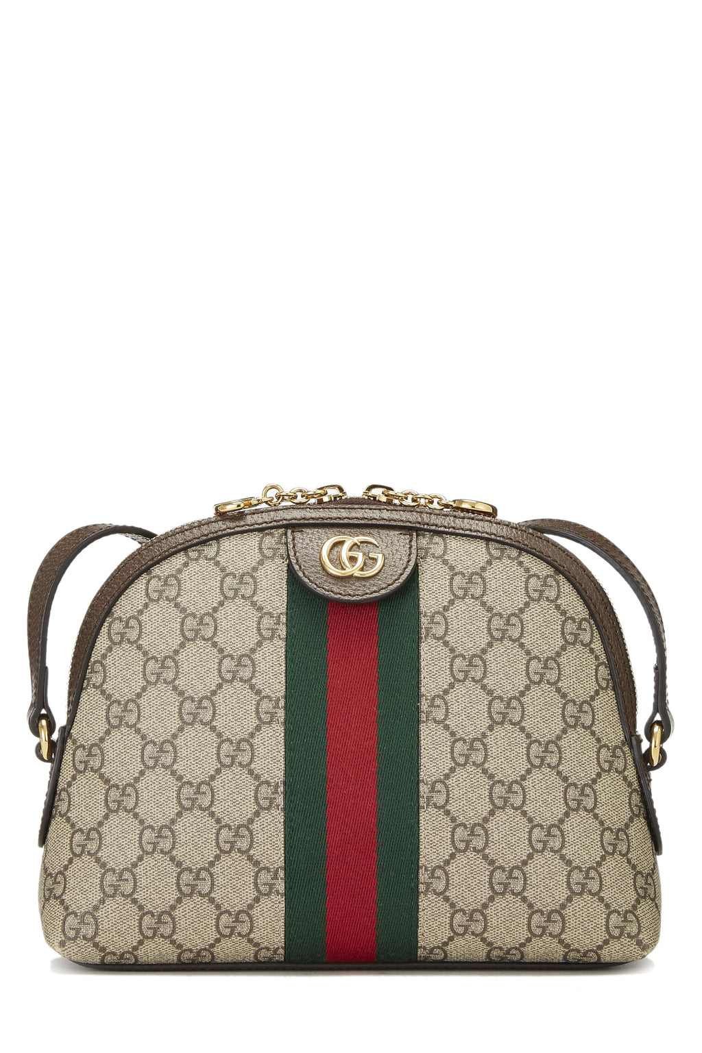 Gucci,  Original GG Supreme Canvas Ophidia Shoulder Bag Small, Brown