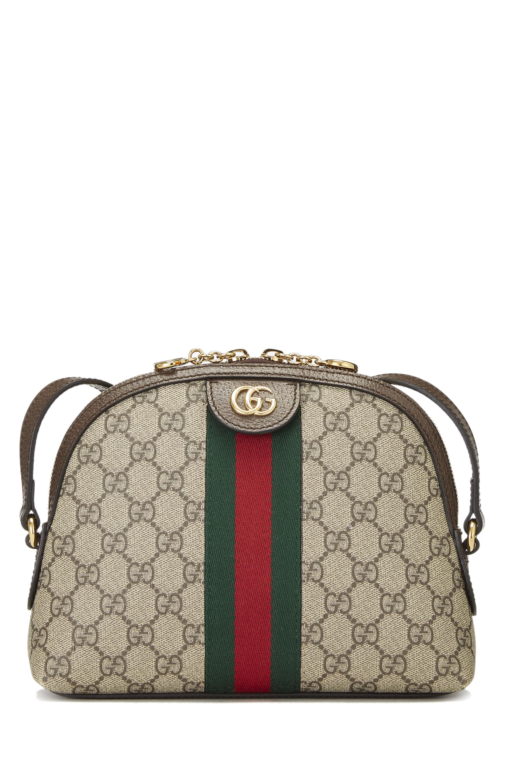 Gucci,  Original GG Supreme Canvas Ophidia Shoulder Bag Small, Brown