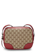 Gucci,  Red Original Gucci Canvas Bree Crossbody, Red