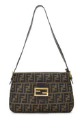 Fendi,  Brown Zucca Canvas Shoulder Bag, Brown
