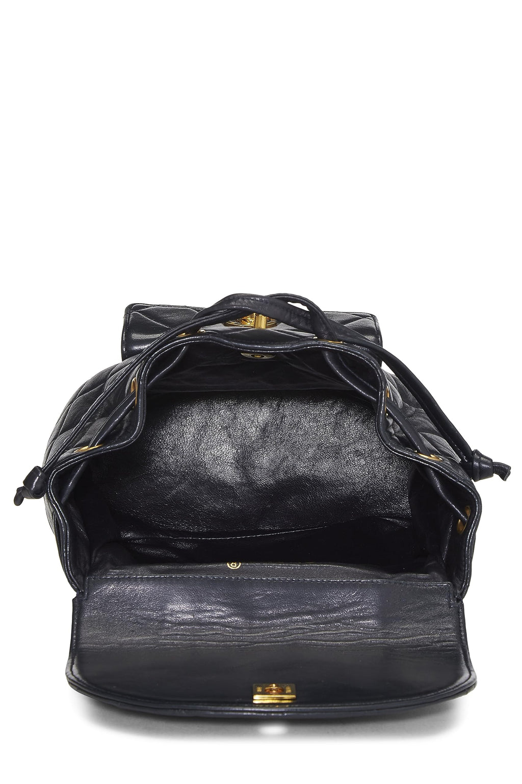 Chanel,  Black Quilted Lambskin 'CC' Classic Backpack Small, Black