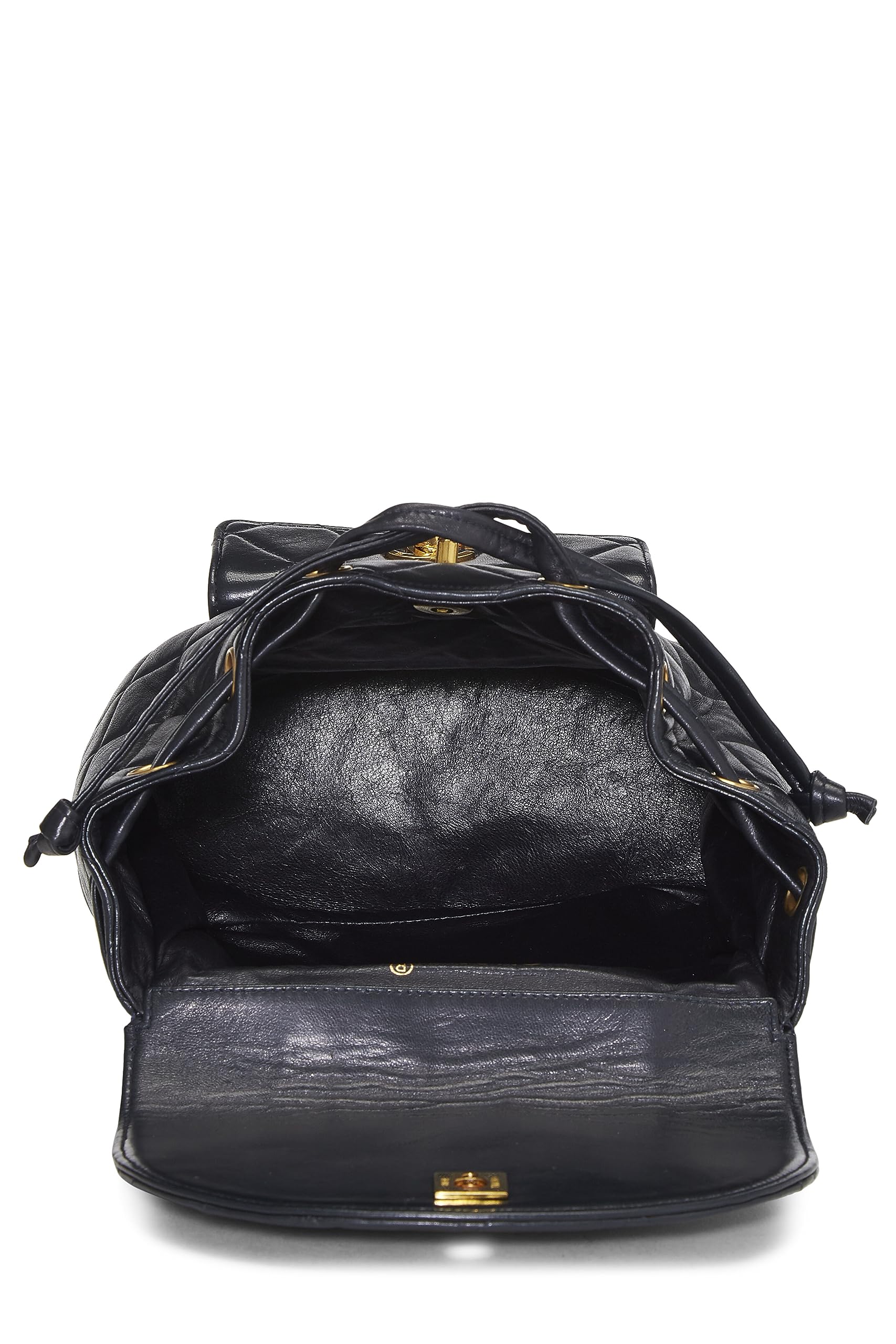 Chanel,  Black Quilted Lambskin 'CC' Classic Backpack Small, Black