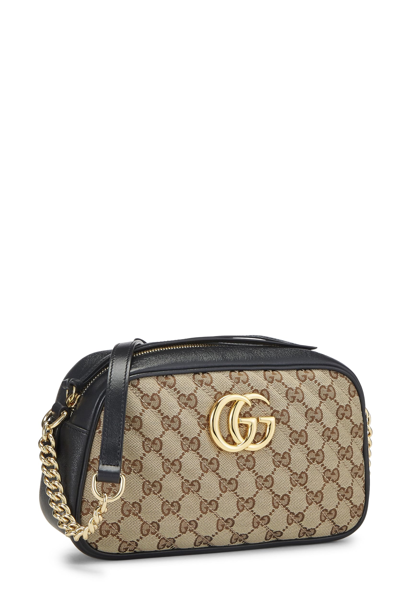 Gucci,  Original Gucci Canvas Marmont Crossbody Small, Black