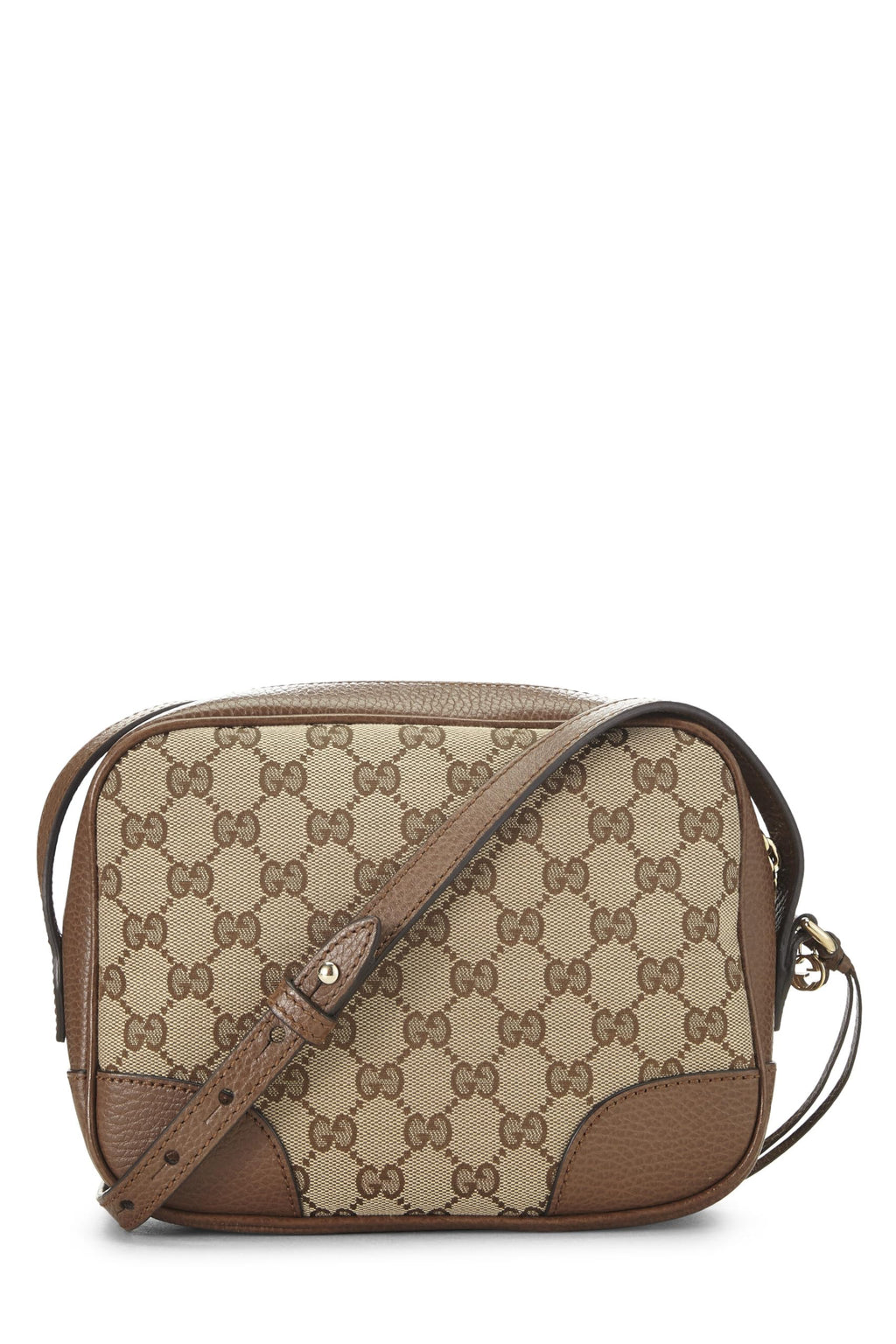 Gucci,  Brown Original Gucci Canvas Bree Crossbody, Brown