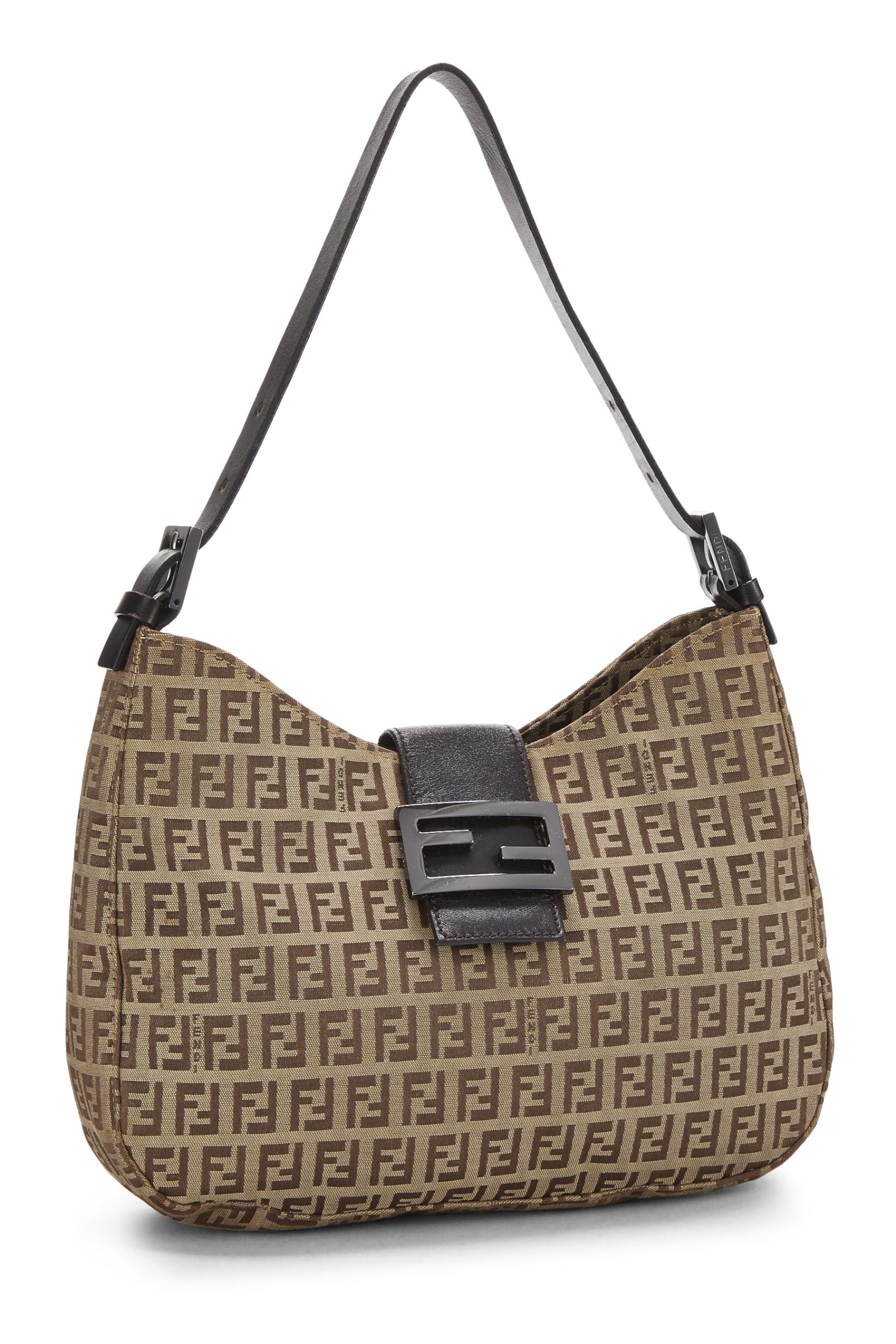 Fendi,  Brown Zucchino Shoulder Bag, Brown