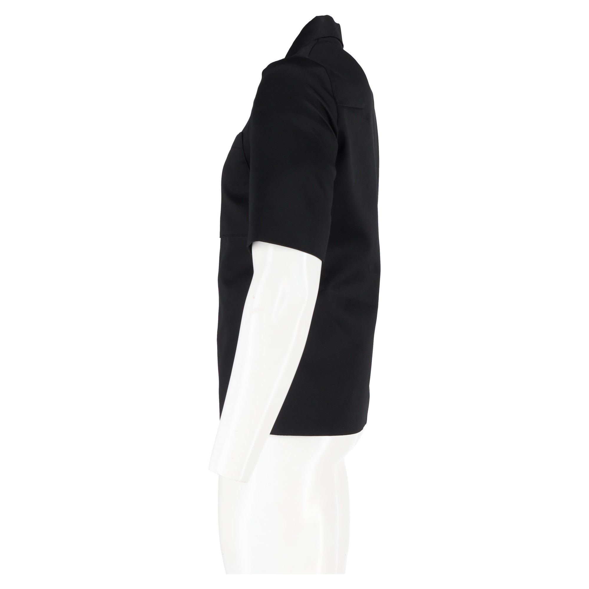 Dior Zip Front Shirt in Black Cotton