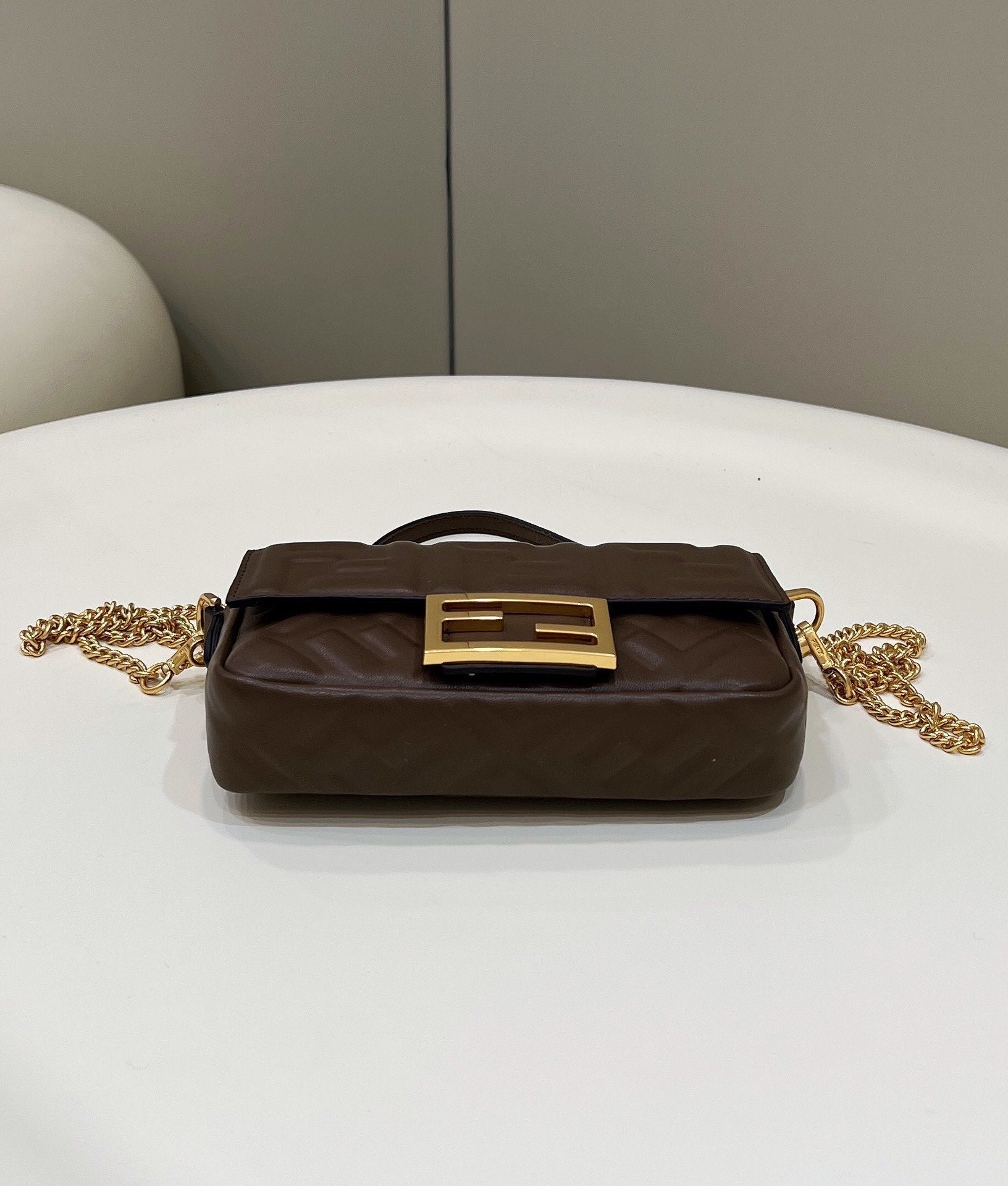 Baguette Brown For Women, Women’s Handbags, Shoulder And Crossbody Bags 7.5in/19cm FF 8BS017