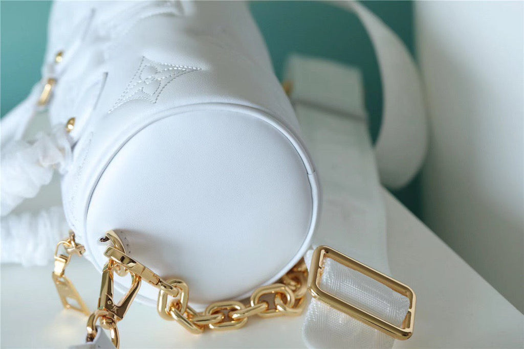 Louis Vuitton Papillon Burberry Bag Classic Monogram For Women 20cm White Louis Vuitton M59827