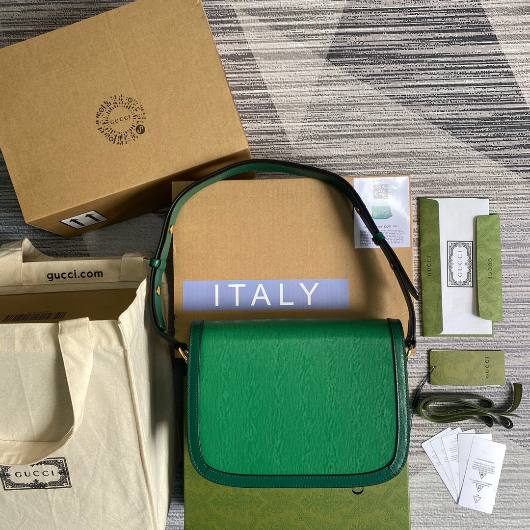 Gucci Horsebit 1955 Shoulder Bag Green For Women, Women’s Bags 9.8in/25cm Gucci