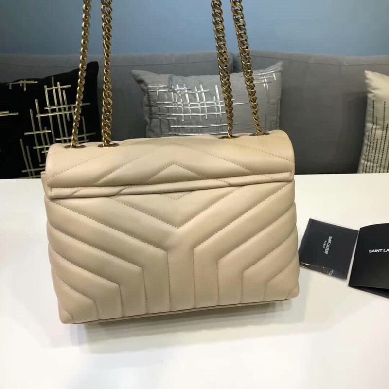 Top Quality Loulou Small Chain Bag In MatelassÃ© "Y" Beige For Women 9.8in/23cm YSL 494699DV7272721