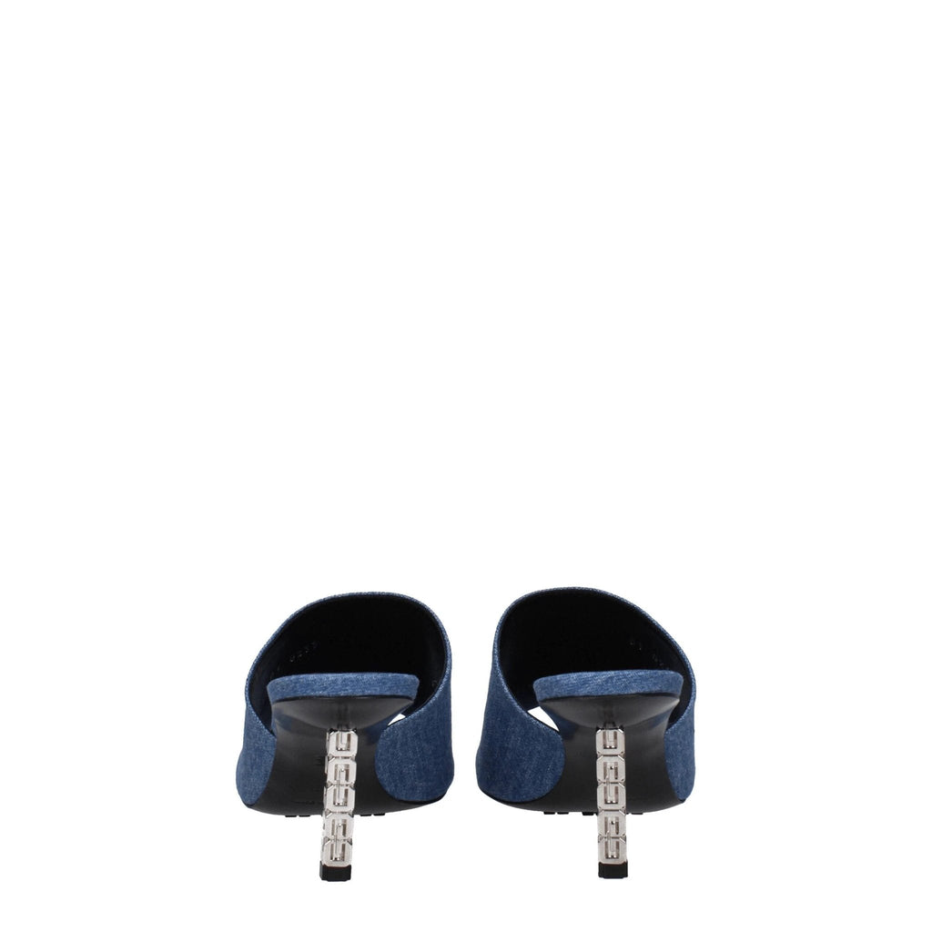 Givenchy Blue Fabric Platform Sandals