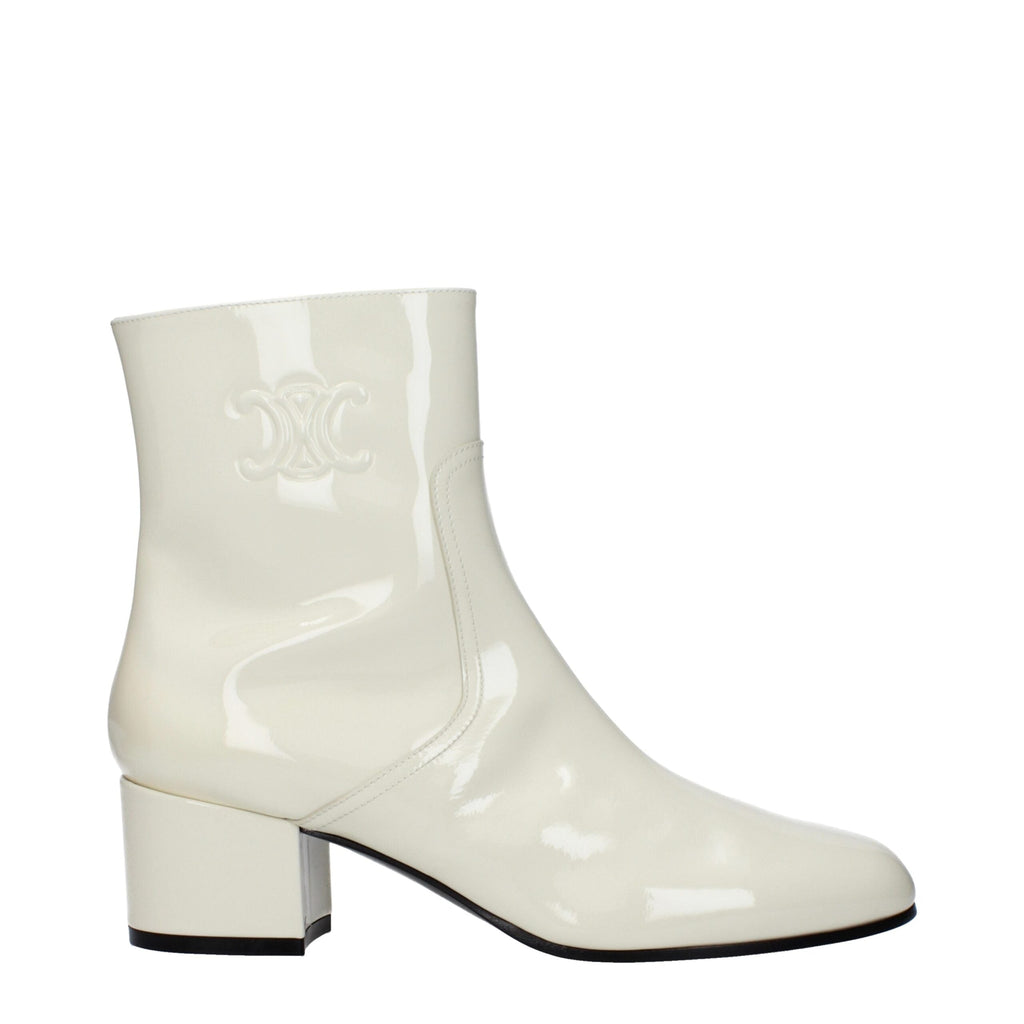 Celine Beige Leather Ankle Women's Boots