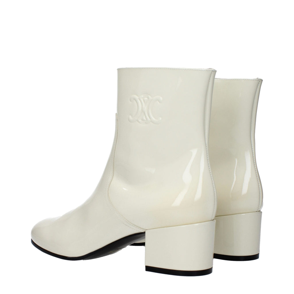 Celine Beige Leather Ankle Women's Boots