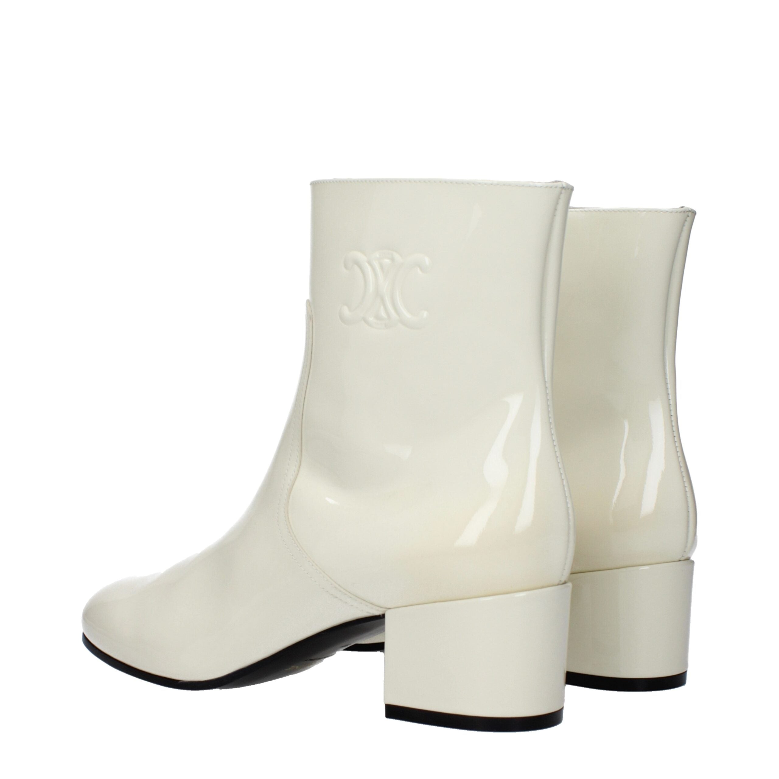 Celine Beige Leather Ankle Women's Boots