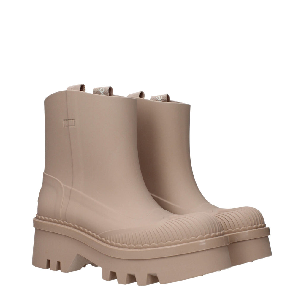 Chloé Pink Cotton Ankle Women's Boots