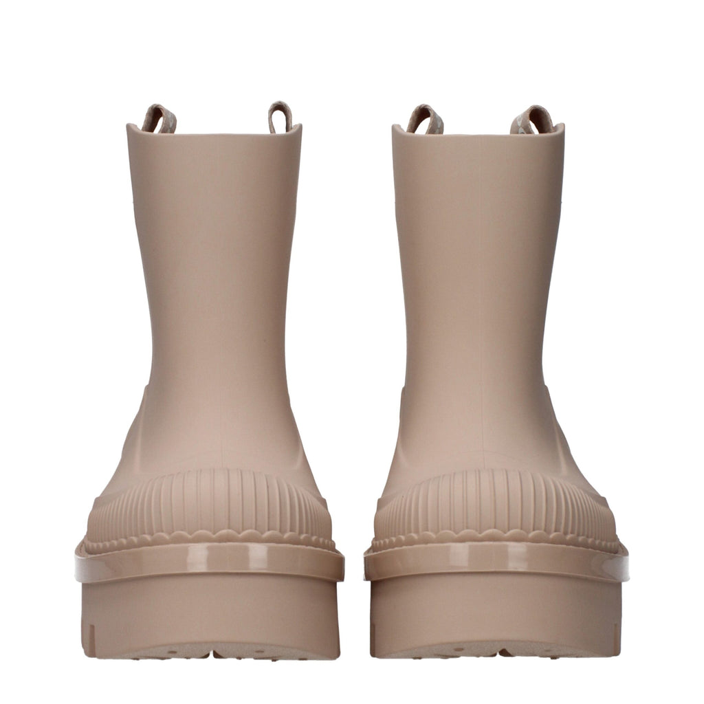 Chloé Pink Cotton Ankle Women's Boots