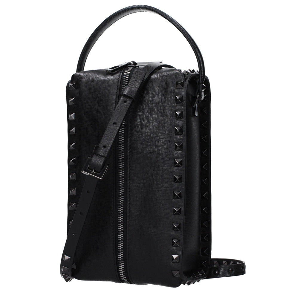 Valentino Garavani Black Leather Clutch Bag