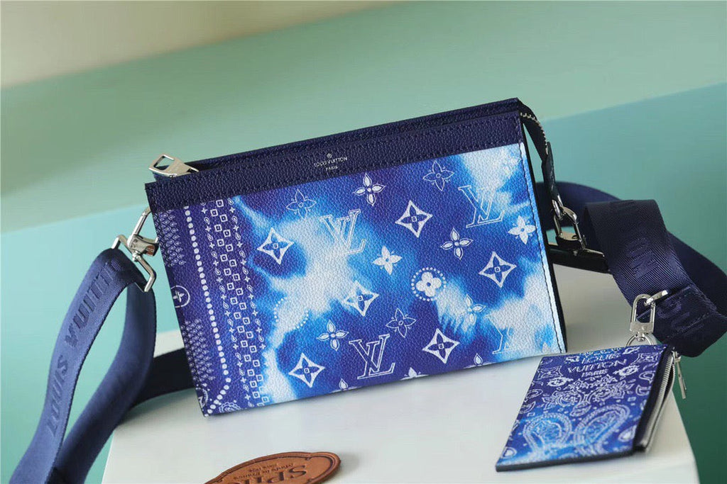 Louis Vuitton Gaston Wearable Wallet Monogram Blue For Men, Bags, Shoulder And Crossbody Bags 8.7in/22cm Louis Vuitton M81431