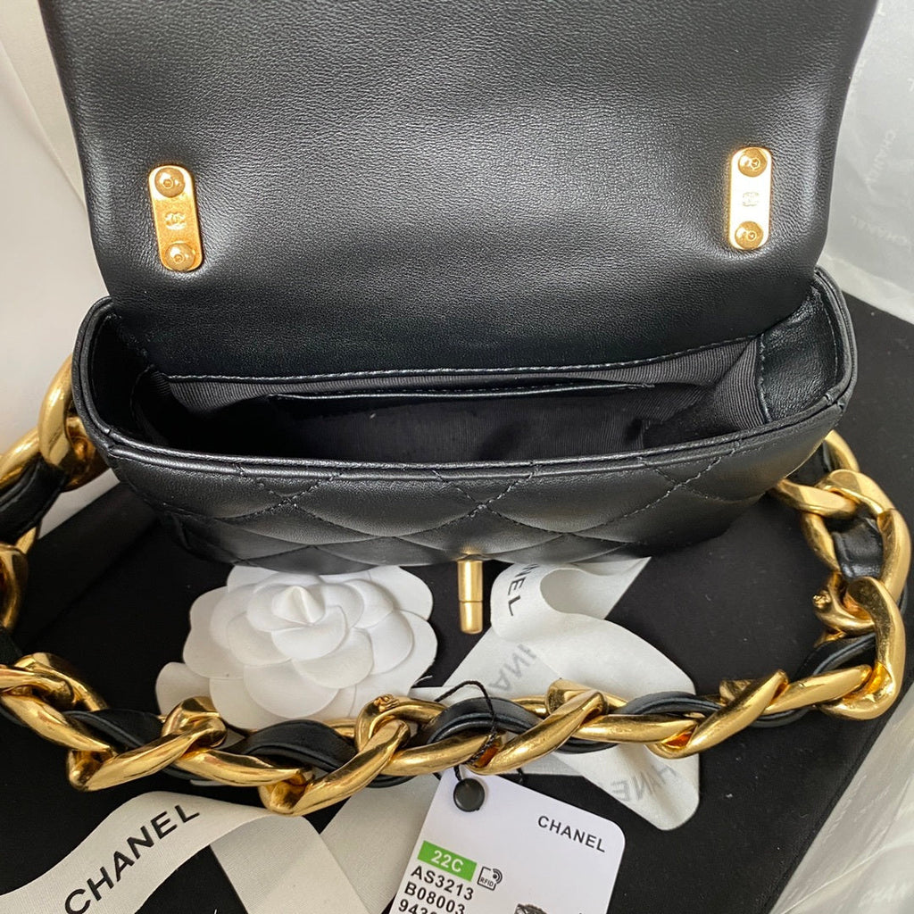 ChanelMini Flap Bag Black For Women, Women’s Bags Shoulder And Crossbody Bags 6.6in/17cm AS3213