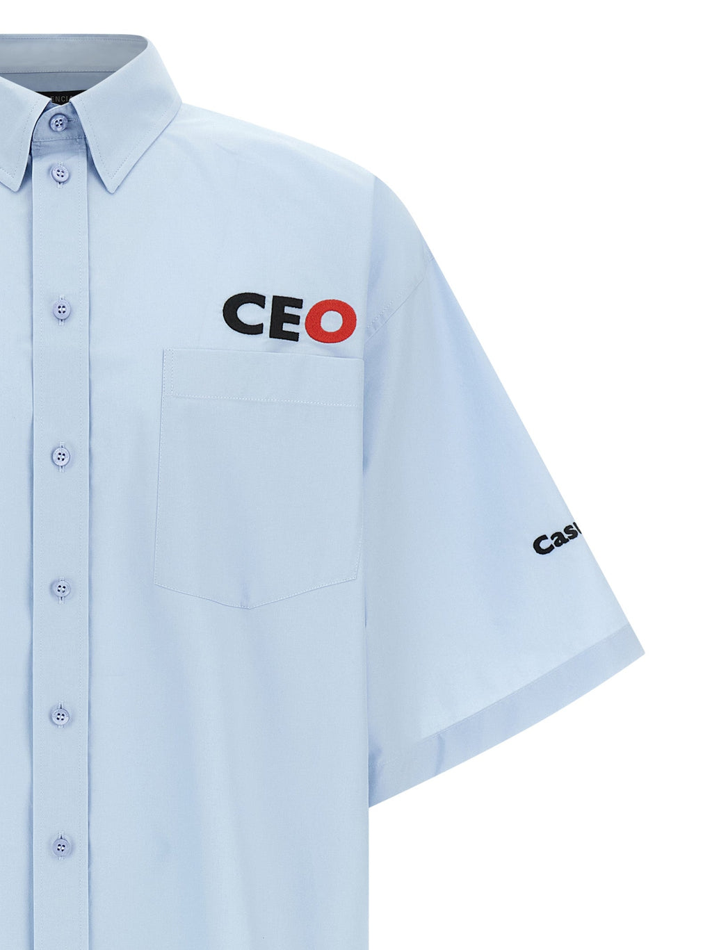 Balenciaga Men's Ceo Uniform Logo Shirt