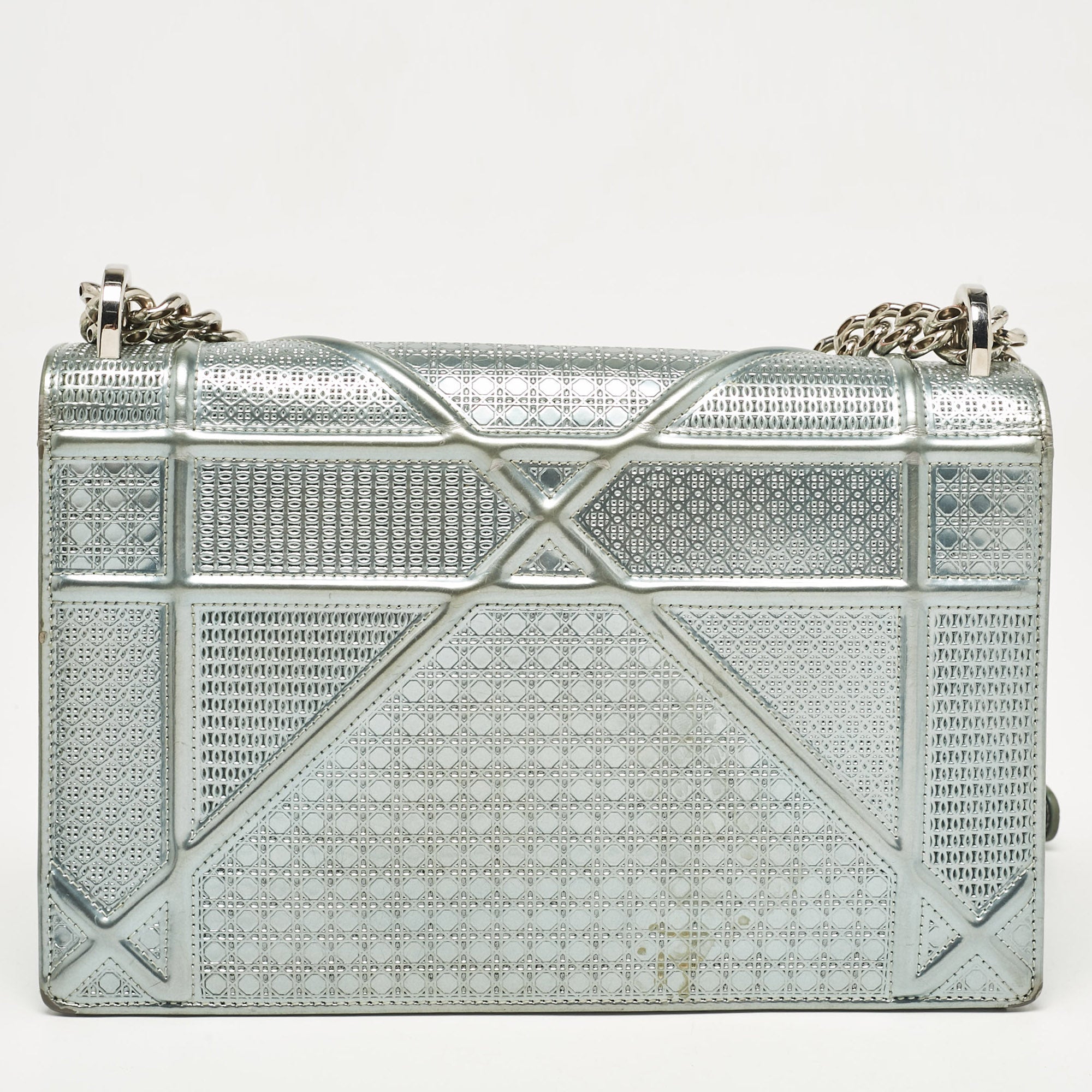 Dior Light Green Cannage  Leather Medium Diorama Flap Shoulder Bag