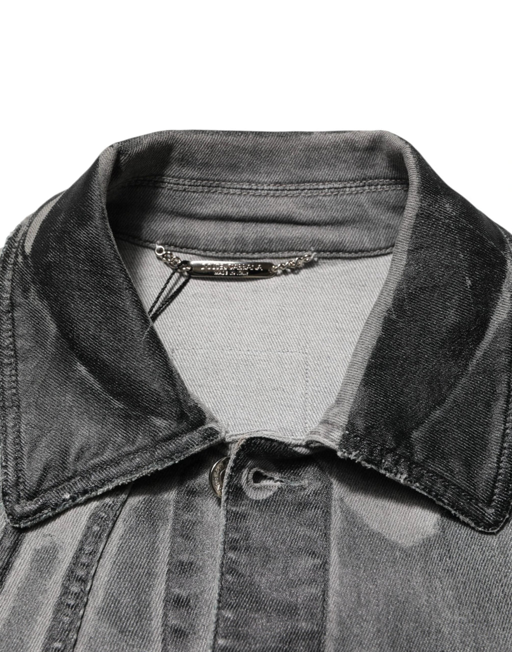 Dolce & Gabbana Gray Washed Cotton Stretch Denim Jacket