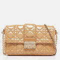 Dior Beige Cannage  Leather Miss Dior Promenade Chain Pouch