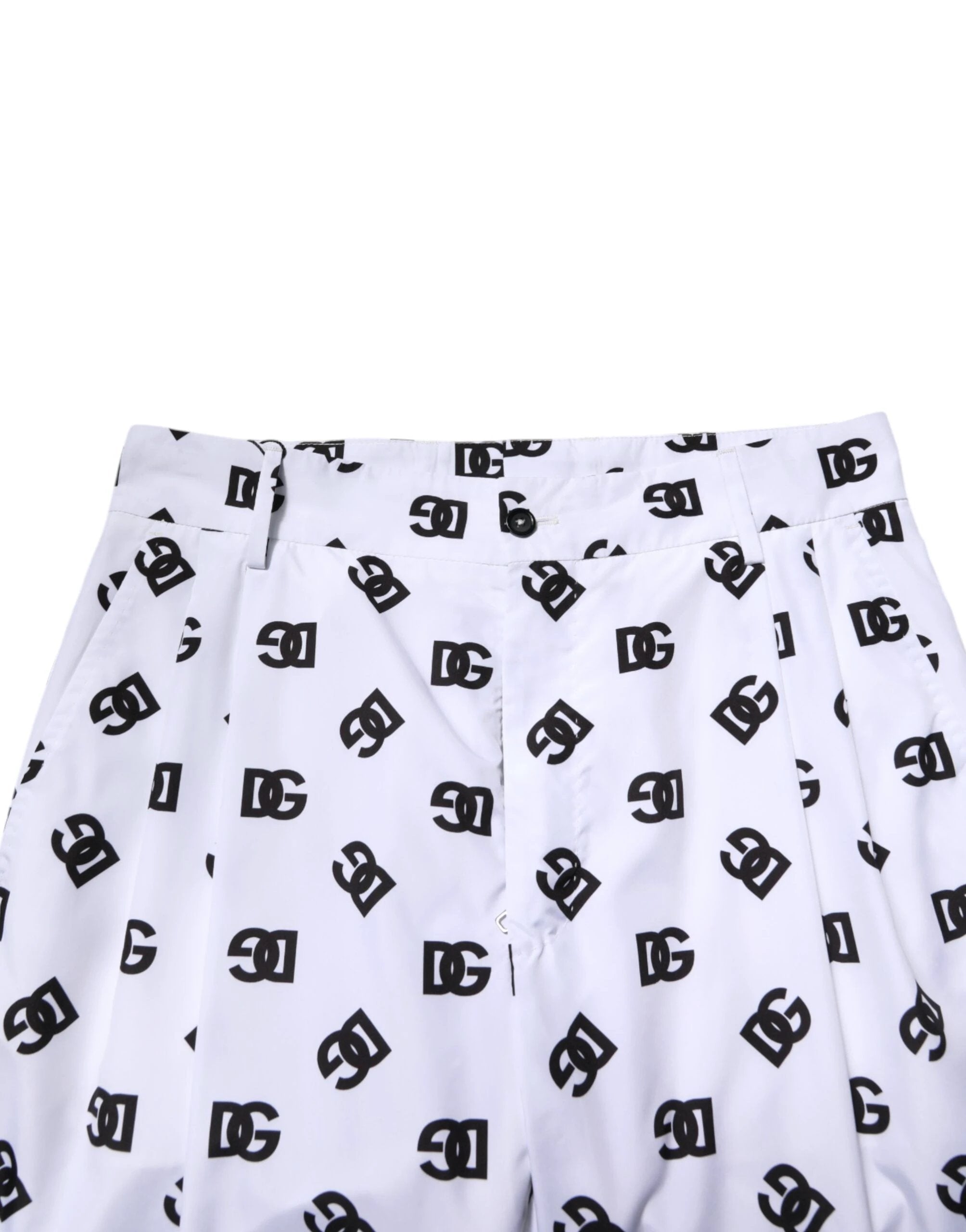 Dolce & Gabbana White Logo Cotton Skinny Denim Trouser Pants