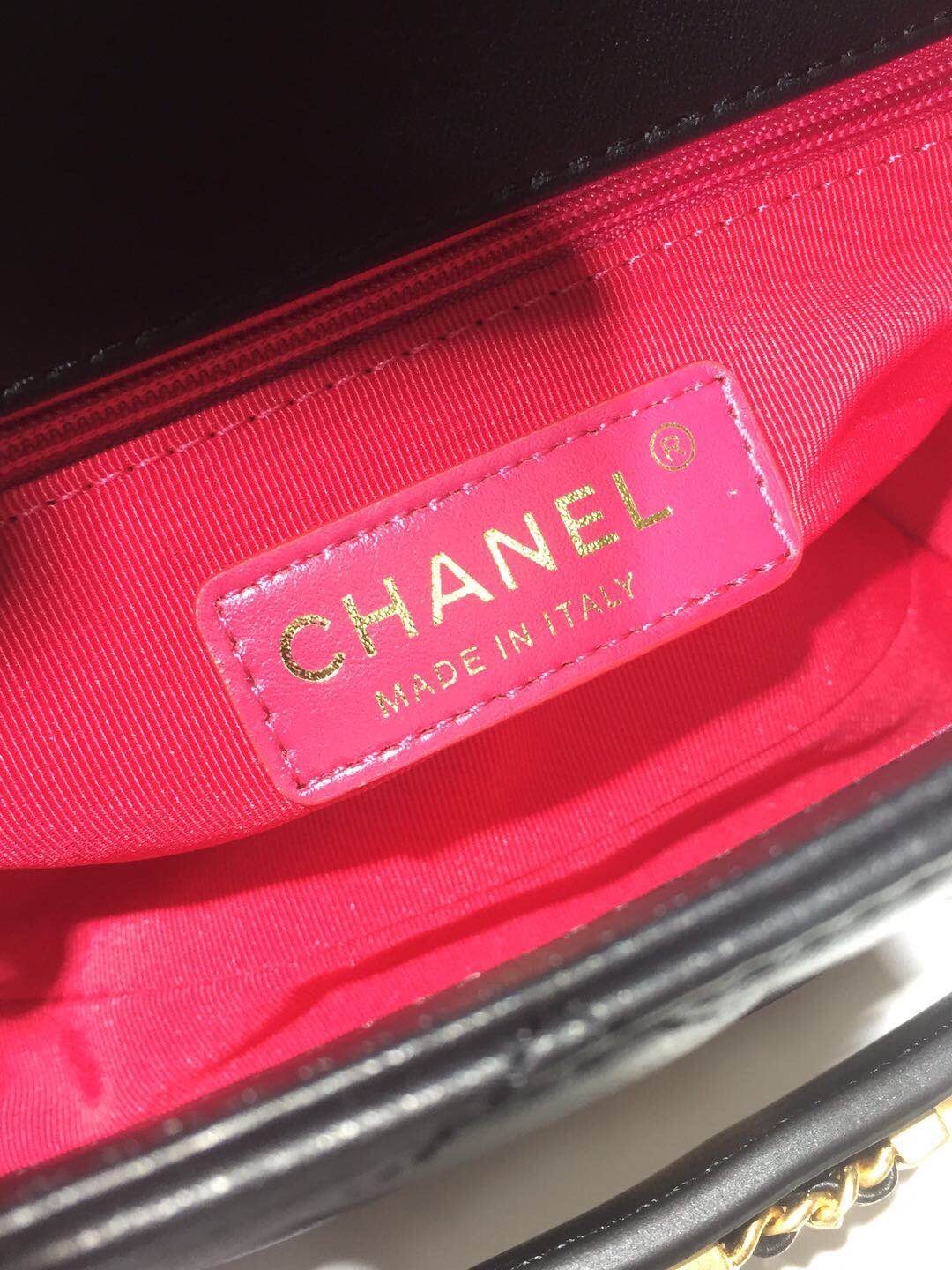 ChanelFront Logo Small GlamIap Bag Gold Hardware Black For Women Handbags, Shoulder Bags 8.2in/21cmAS1490