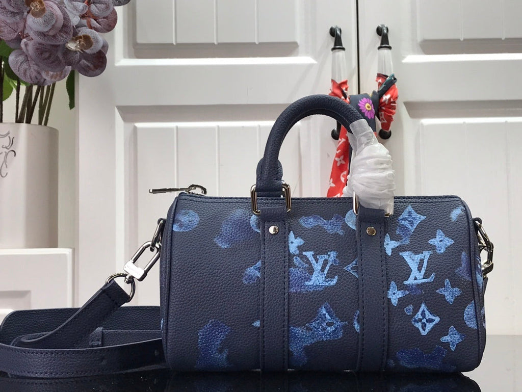 Louis Vuitton Keepall XS Monogram Watercolor Blue Canvas By Virgil Abloh For Men, Bags, Shoulder And Crossbody Bags 8.3in/21cm Louis Vuitton M57844