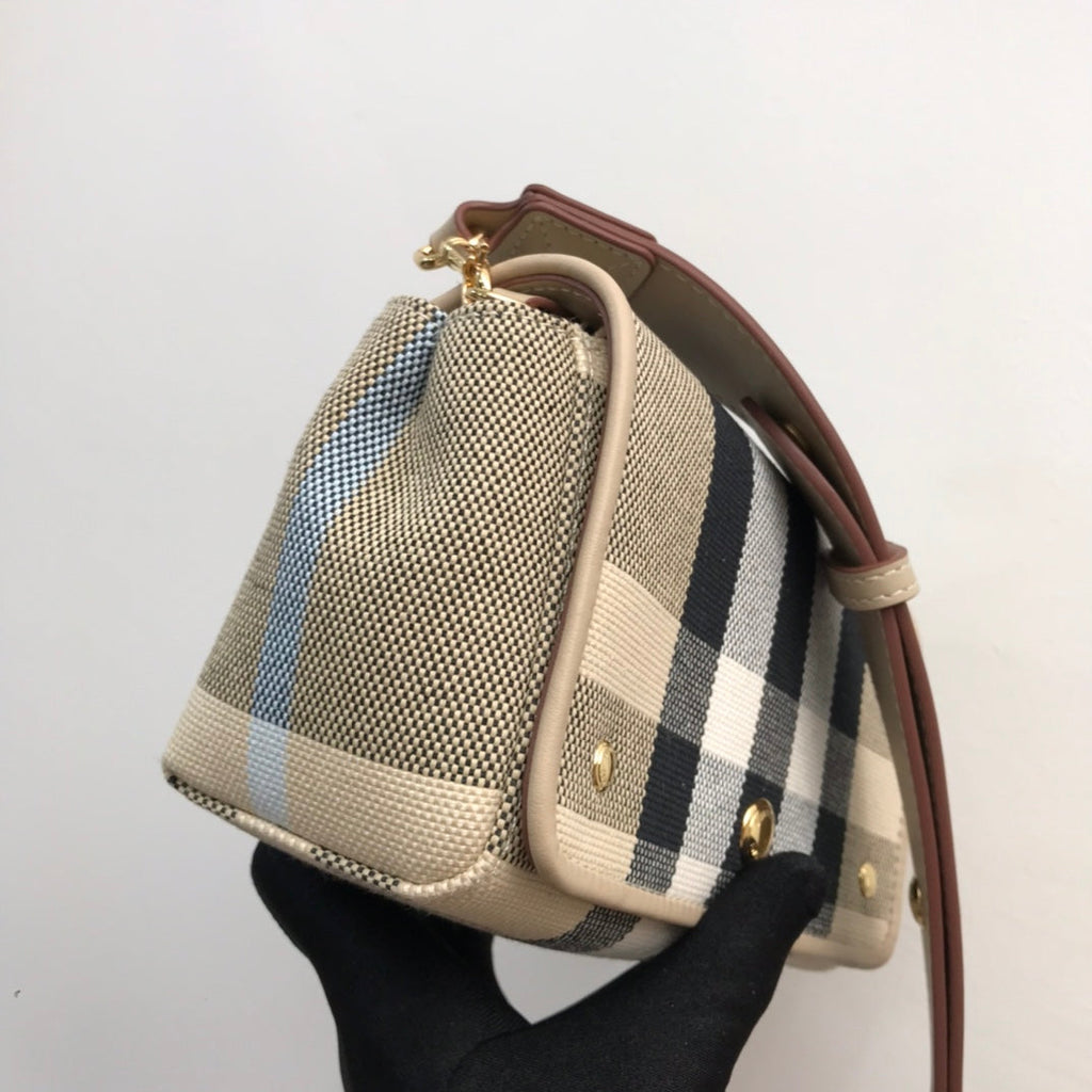 Vintage Check And Small Crossbody Bag For Women, Bags 7.1in/18cm