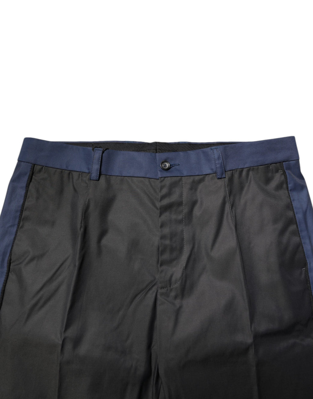 Dolce & Gabbana Gray Blue Cotton 3/4 Chinos Crop Trouser Pants