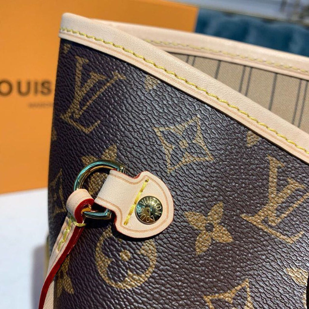 Louis Vuitton Neverfull MM Tote Bag Monogram Canvas For Women, Women’s Handbags, Shoulder Bags 12.6in/32cm Louis Vuitton M40995