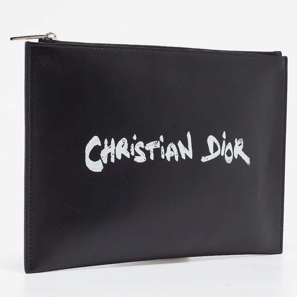 Dior  Leather Logo Slim Pouch