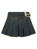 Balenciaga Women's Buckle Pleated Skirt
