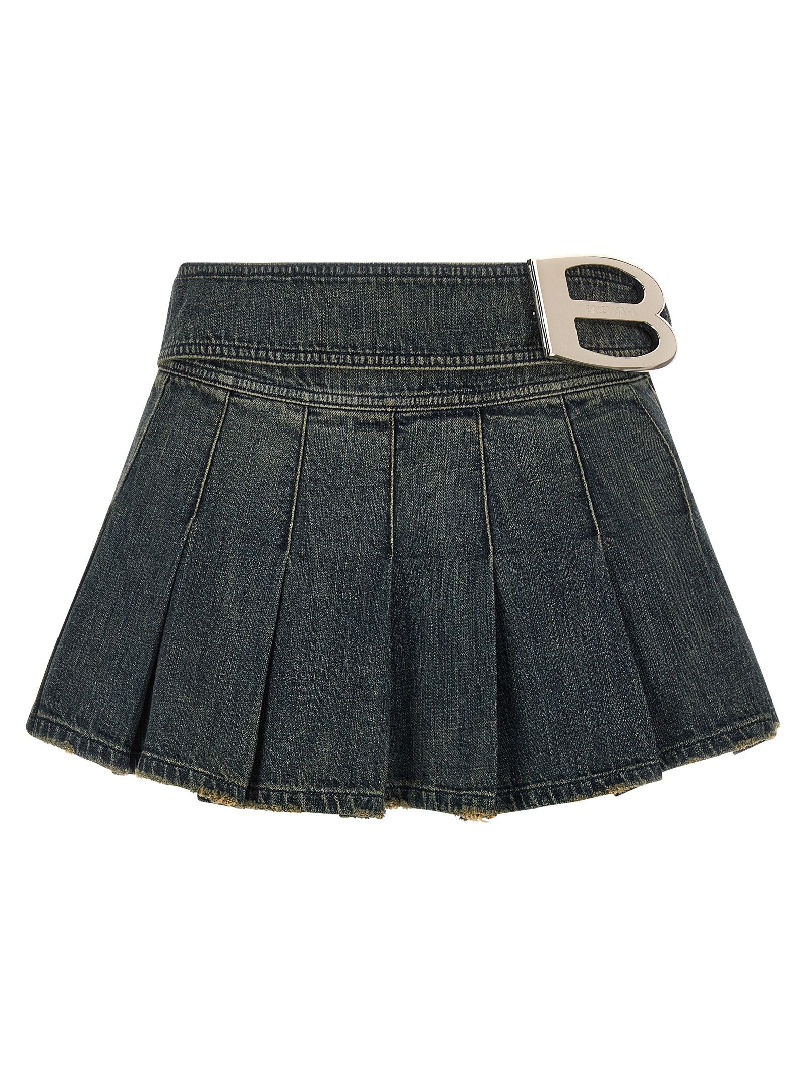 Balenciaga Women's Buckle Pleated Skirt