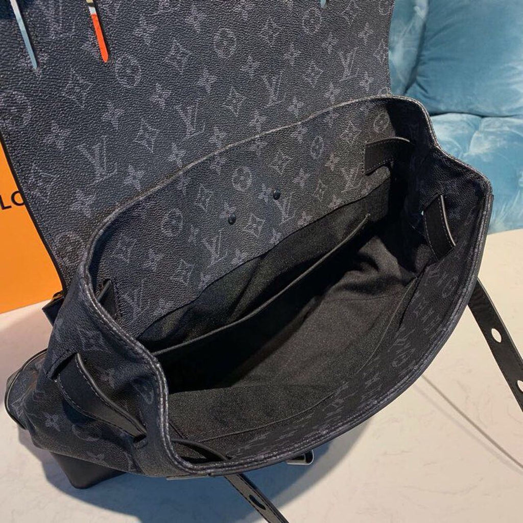 Louis Vuitton Steamer PM Monogram Eclipse Canvas By Virgil Abloh For Men, Handbags, Shoulder And Crossbody Bags 13.8in/35cm Louis Vuitton M44731