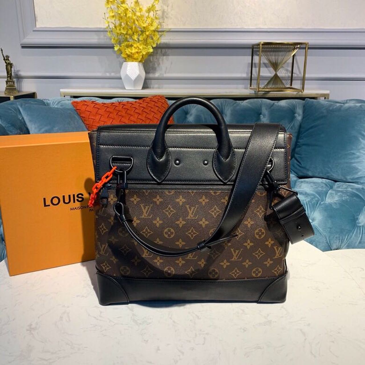 Louis Vuitton Steamer PM Monogram Solar Ray Canvas For Men, Handbags, Shoulder And Crossbody Bags 13.8in/35cm Louis Vuitton M44473