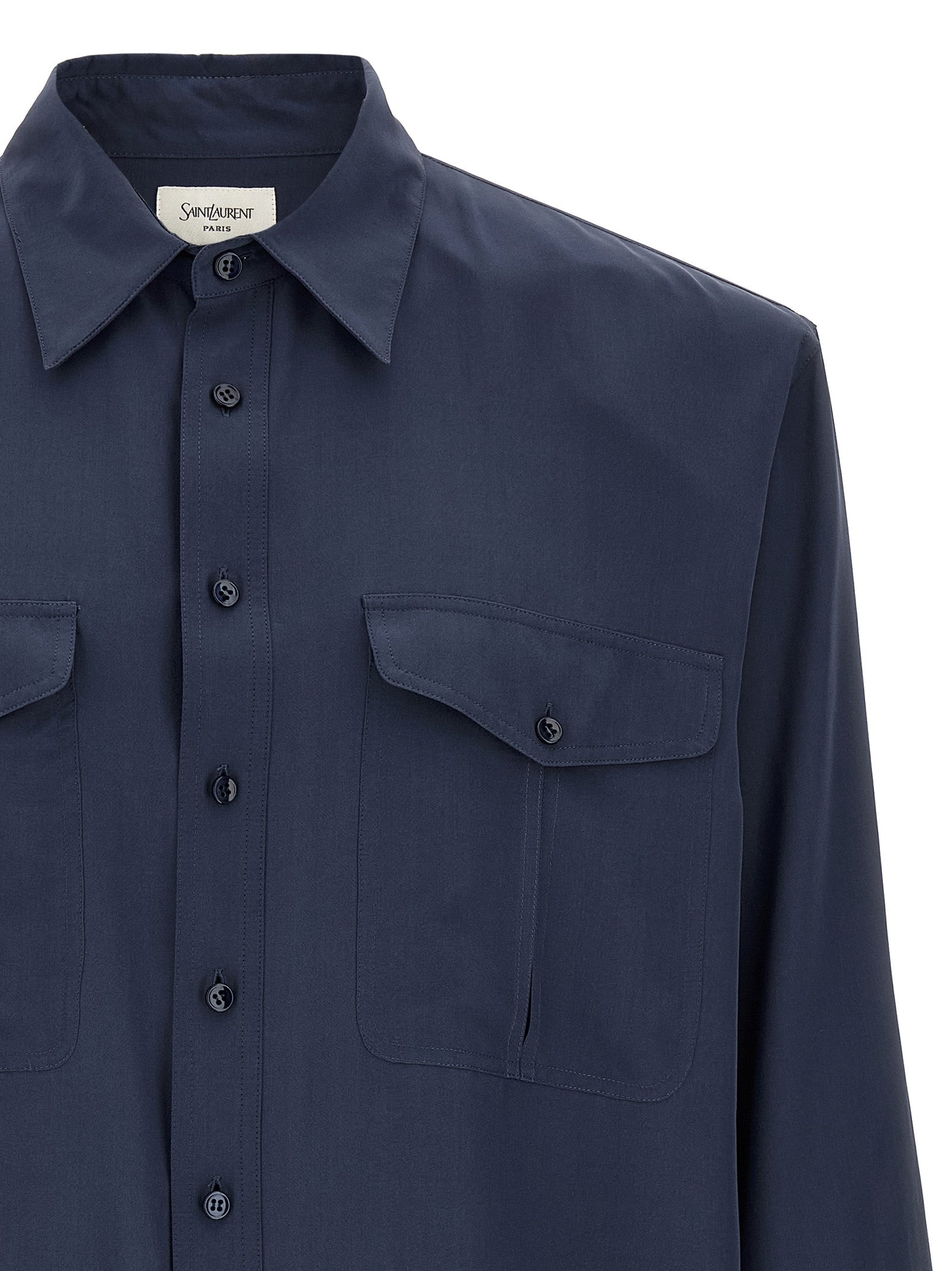 Saint Laurent Men's Viscose And Silk Shirt
