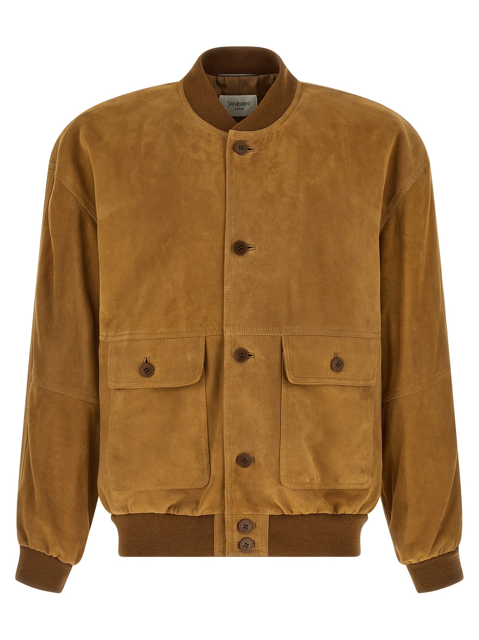 Saint Laurent Men's Suede Bomber Jacket