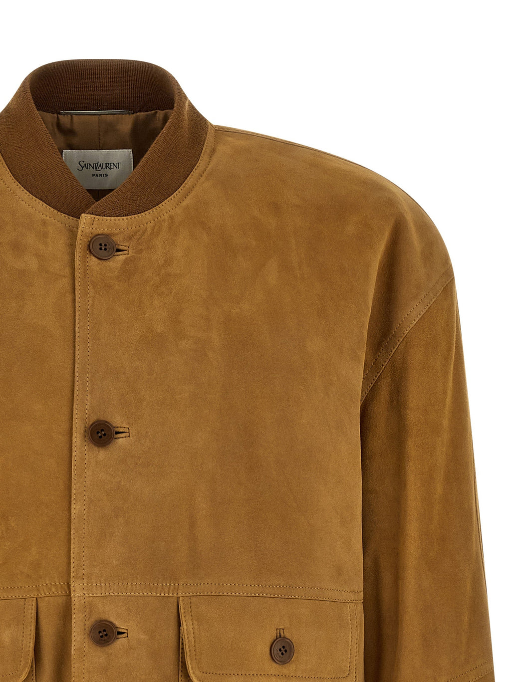 Saint Laurent Men's Suede Bomber Jacket