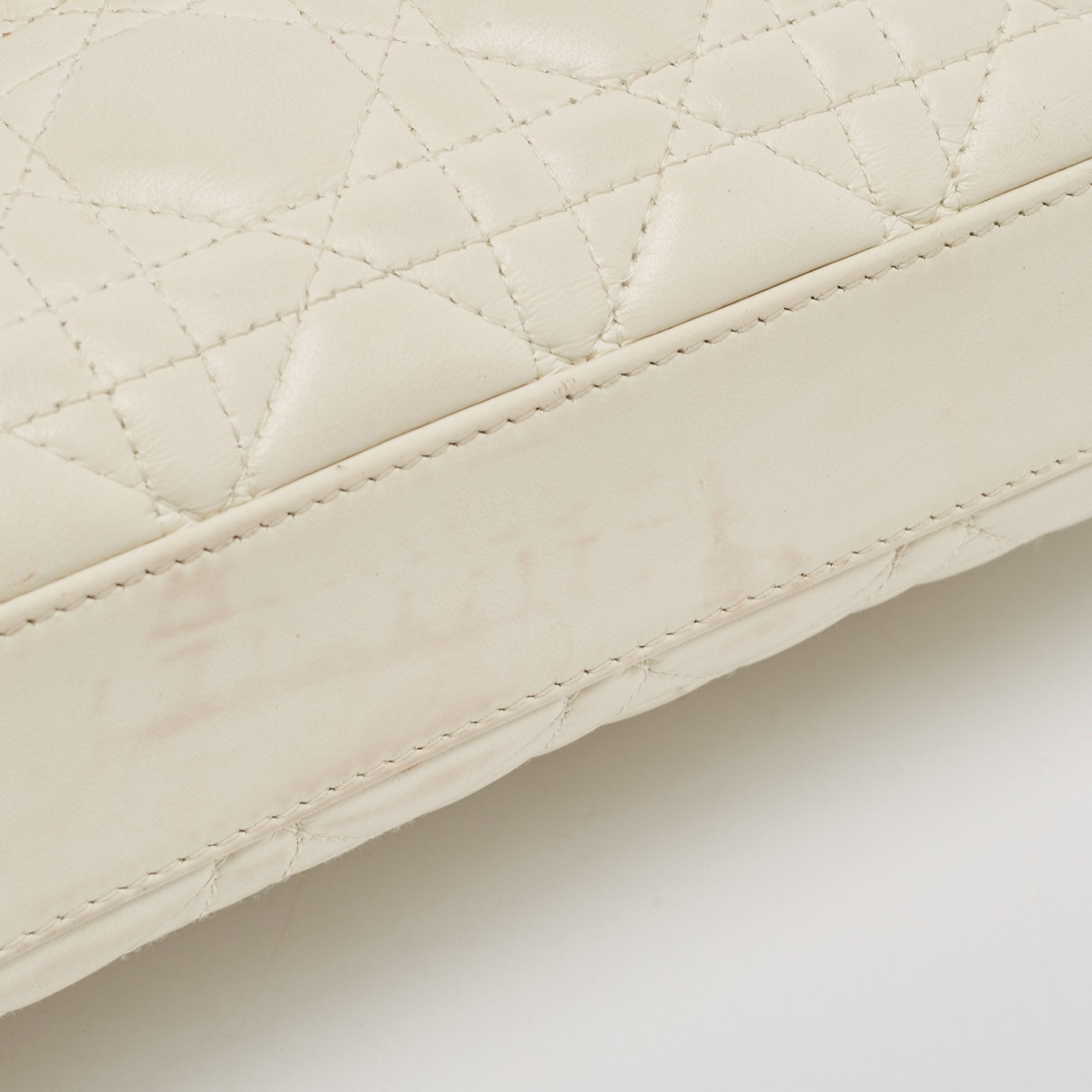 Dior Off White Cannage Leather Medium Lady D-Joy Tote