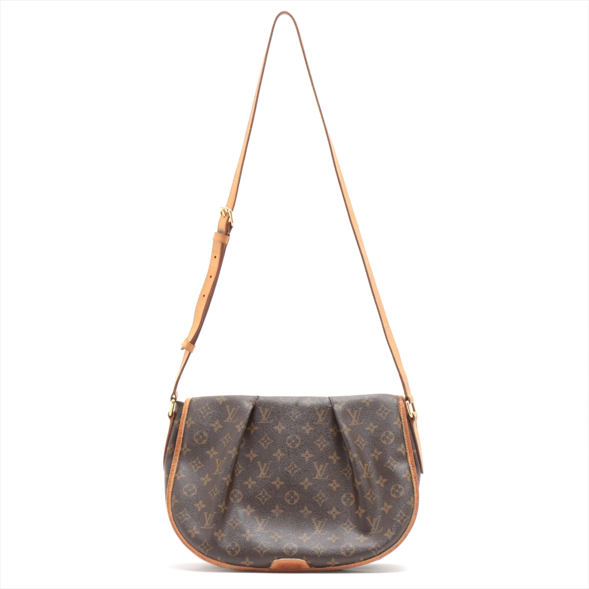 Louis Vuitton Menilmontant Handbag Monogram Canvas Brown Canvas Crossbody Bag